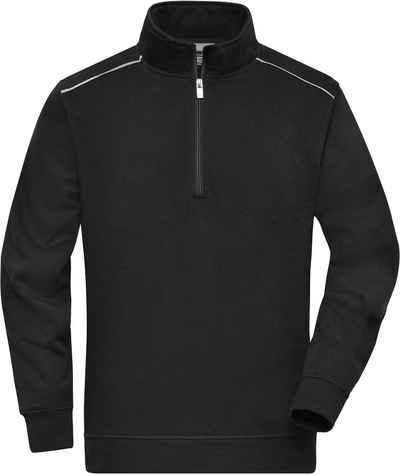 James & Nicholson Hoodie Workwear Halfzip Sweatshirt auch in großen Größen FaS50895