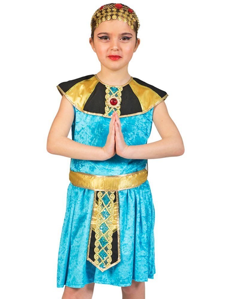 Funny Fashion Kostüm Cleopatra Kostüm für Mädchen - Türkis, Ägyptische