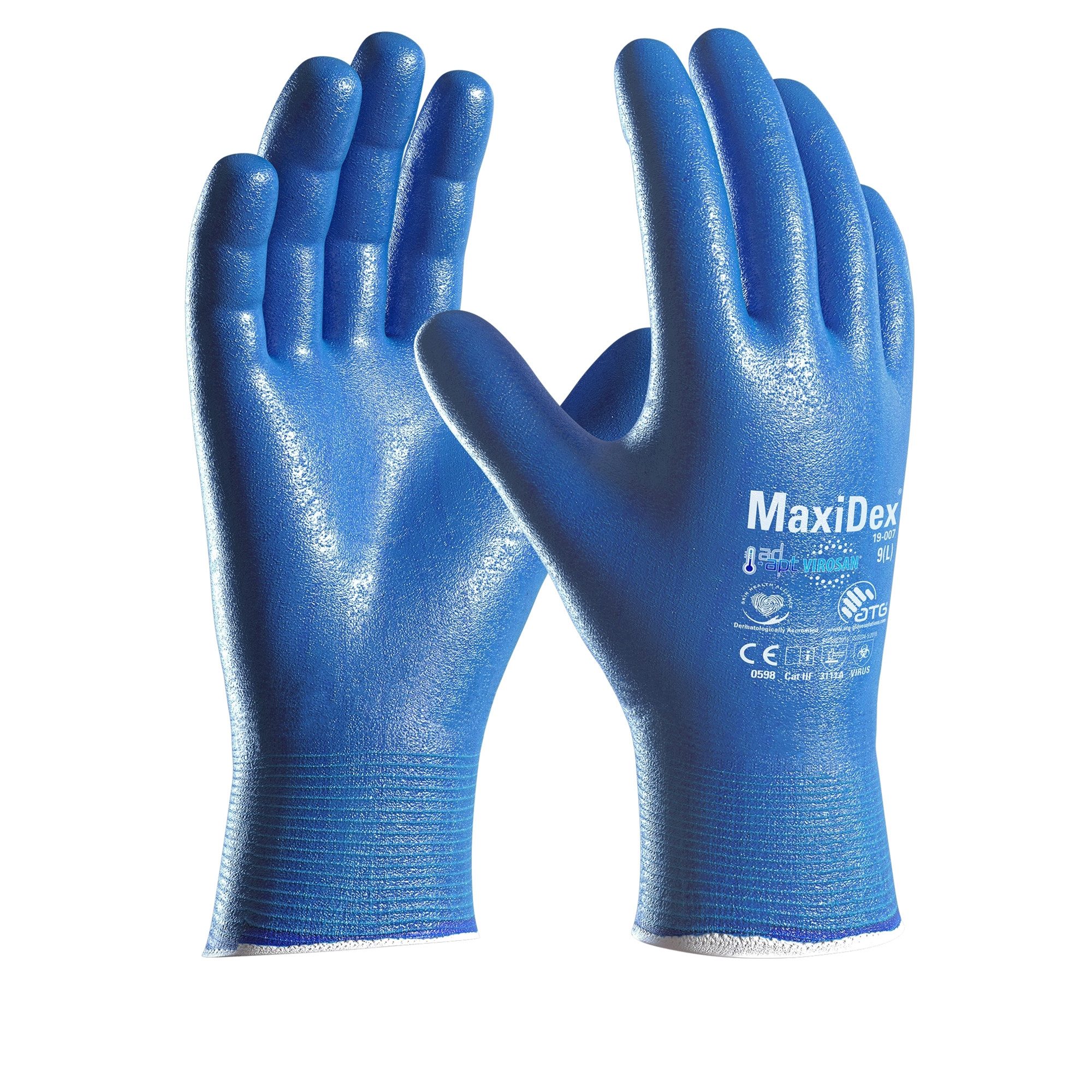 ATG Nitril-Handschuhe Handschuh MaxiDex 2707-7 blau Gr. 7