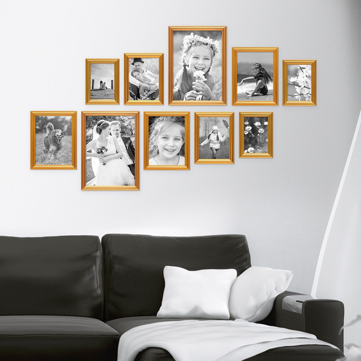 PHOTOLINI Bilderrahmen 10er Set Kunststoff-Rahmen eleganter günstig online kaufen
