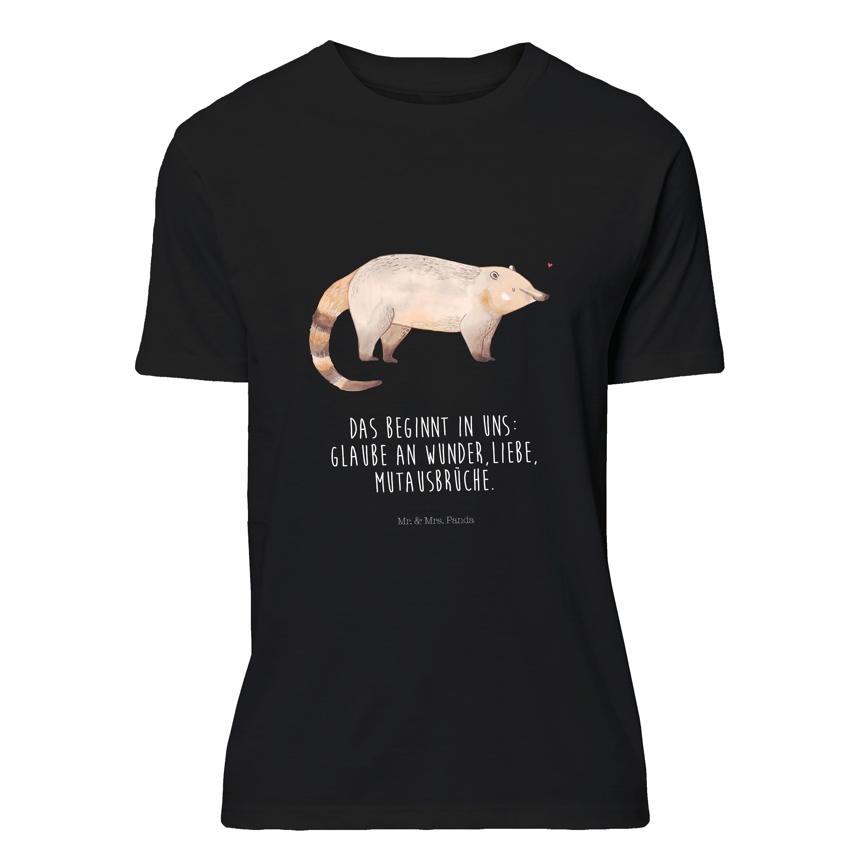 T-Shirt Nasenbaer - Schwarz - Shirt, T-Shirt