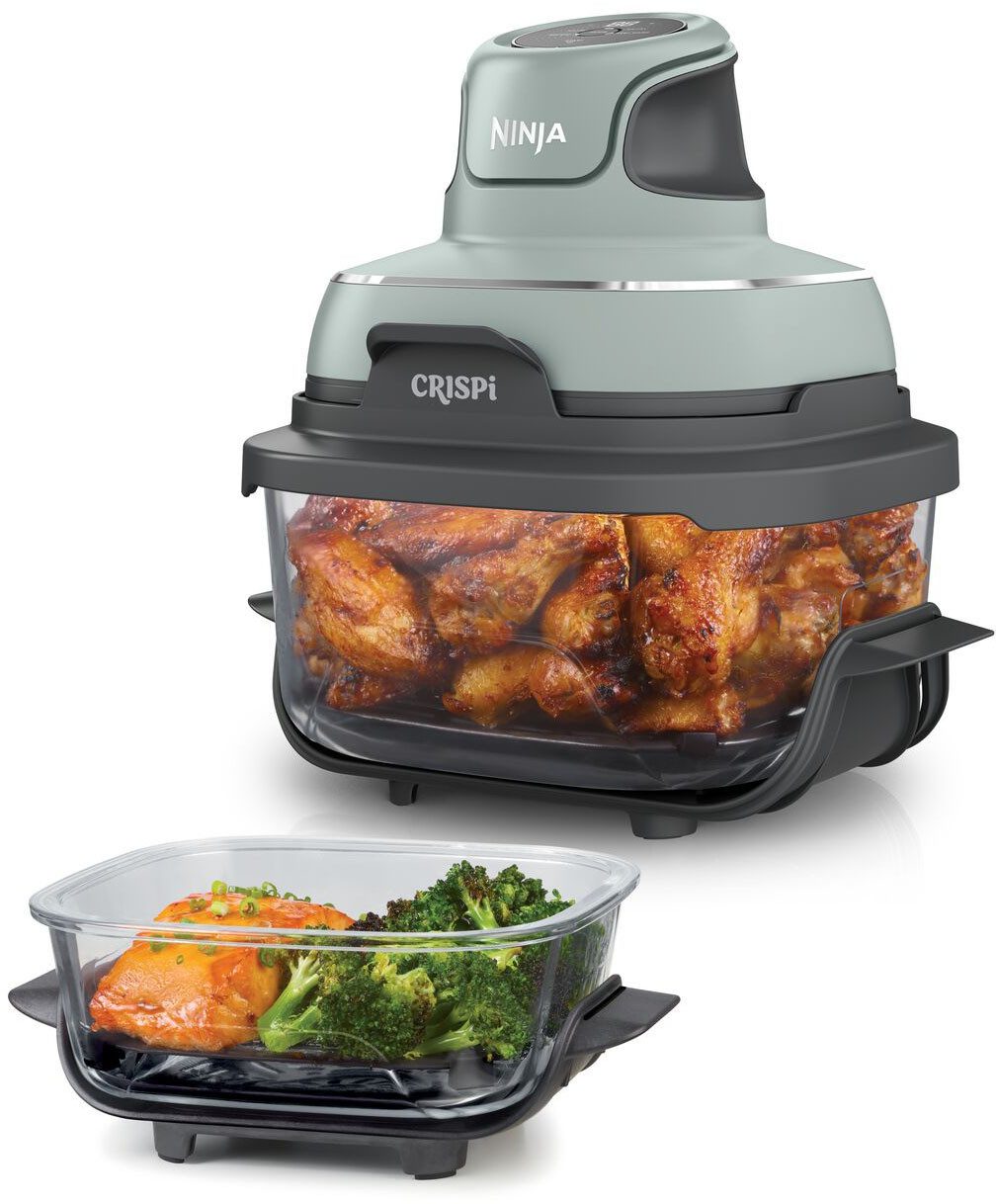 NINJA Heißluftfritteuse Ninja CRISPi 4-in-1 Tragbare Glas- Heißluftfritteuse Cyber Space