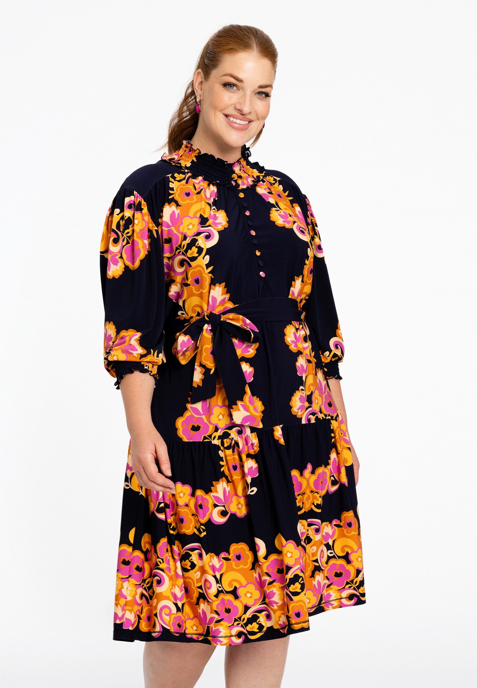 Midikleid Damen Kleid Große Größen