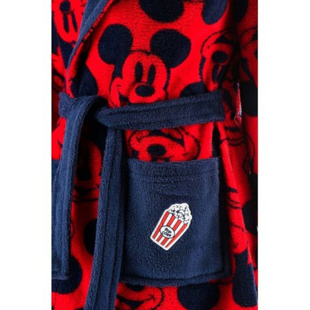 Sun City Kinderbademantel Mickey Mouse Maus Kinder Morgenmantel Bademantel mit Kapuze, Polyester