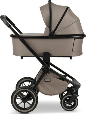 Moon Kombi-Kinderwagen Resea+, mud/black matt, mit Luftreifen