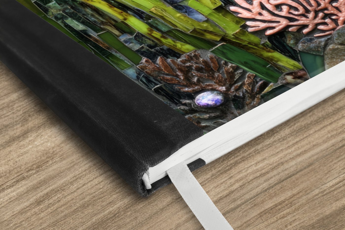 Thumbnail - MuchoWow Notizbuch Schildkröte - Seegras - Mosaik, Notebook, Notizblock a5, Tagebuch, Journal Liniert