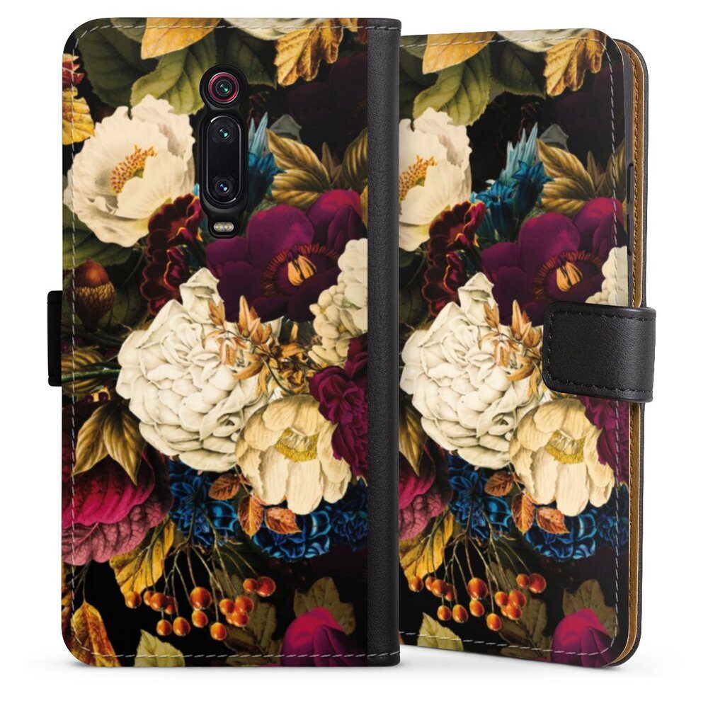 Handyhülle Vintage Blumen Muster Dark Vintage Flowers
