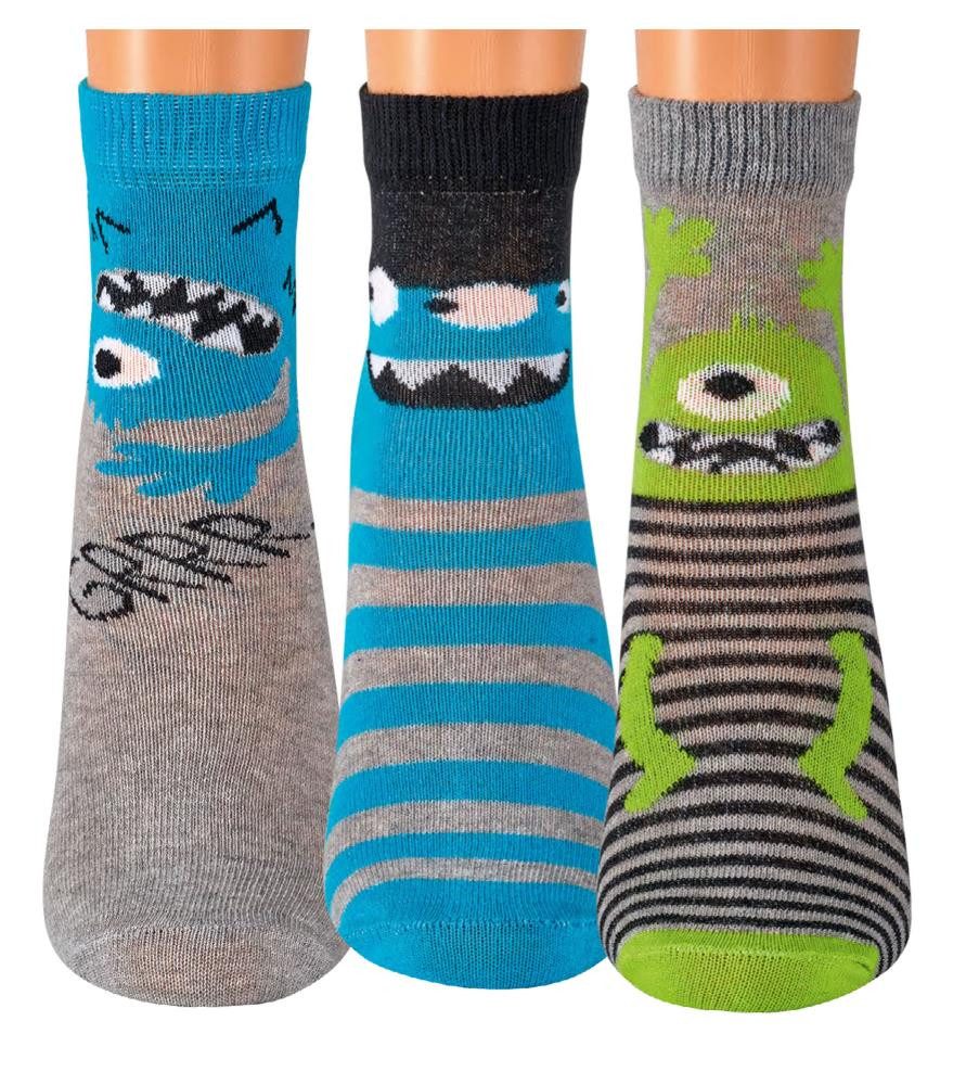 FussFreunde Kurzsocken 6 Paar Kurzschaft Kinder Socken für Mädchen & Jungen weiche Baumwolle