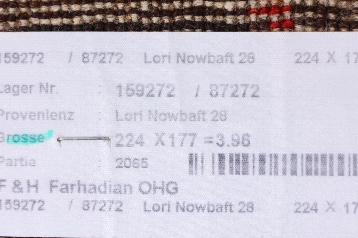 176x225 Orientteppich Loribaft Trading, Gabbeh Handgeknüpfter Höhe: rechteckig, Moderner, 12 mm Nowbaft Perser Nain