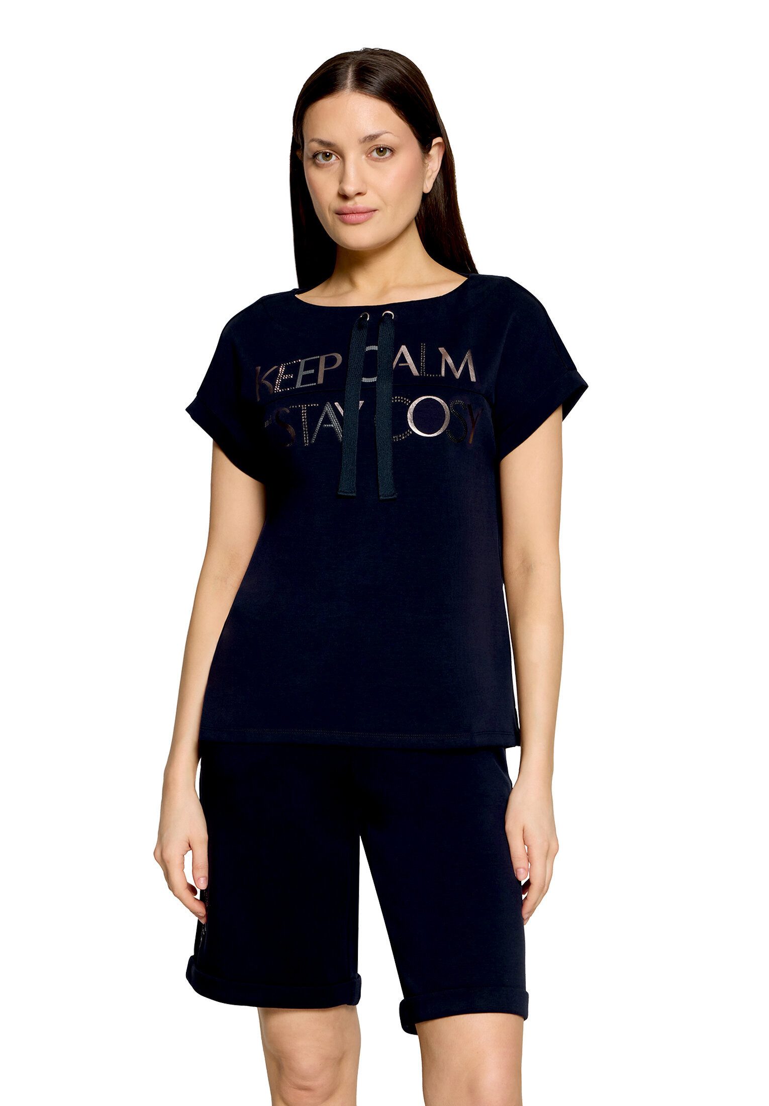 Betty Barclay Kurzarmshirt Damen mit Strass (1-tlg)