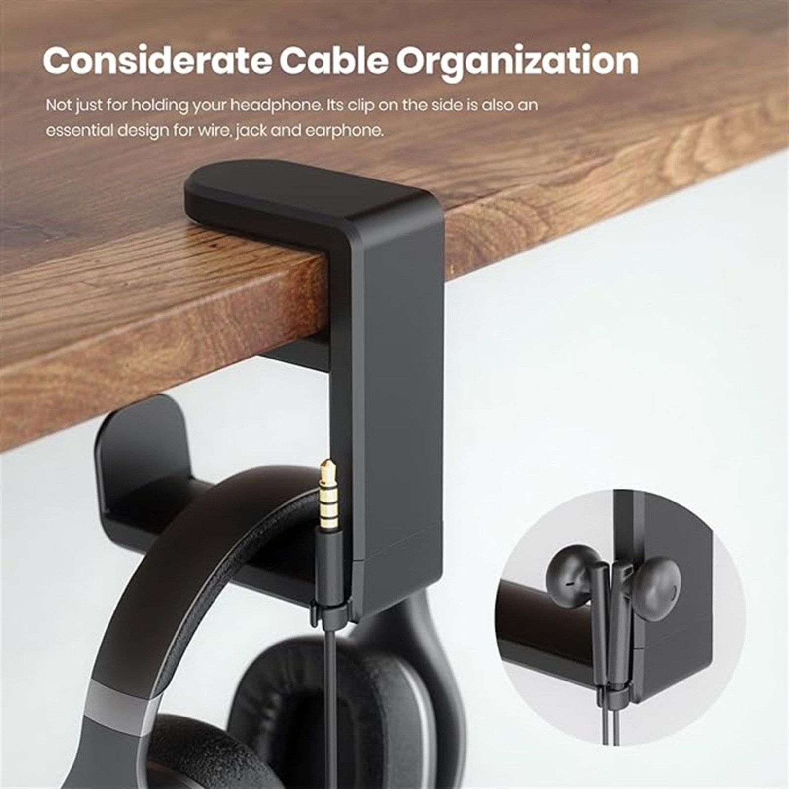 FELIXLEO Kopfhörerständer Gaming Headset Kopfhörer Haken Halter Kopfhörerständer bis 1,65 Zoll, (1-tlg)