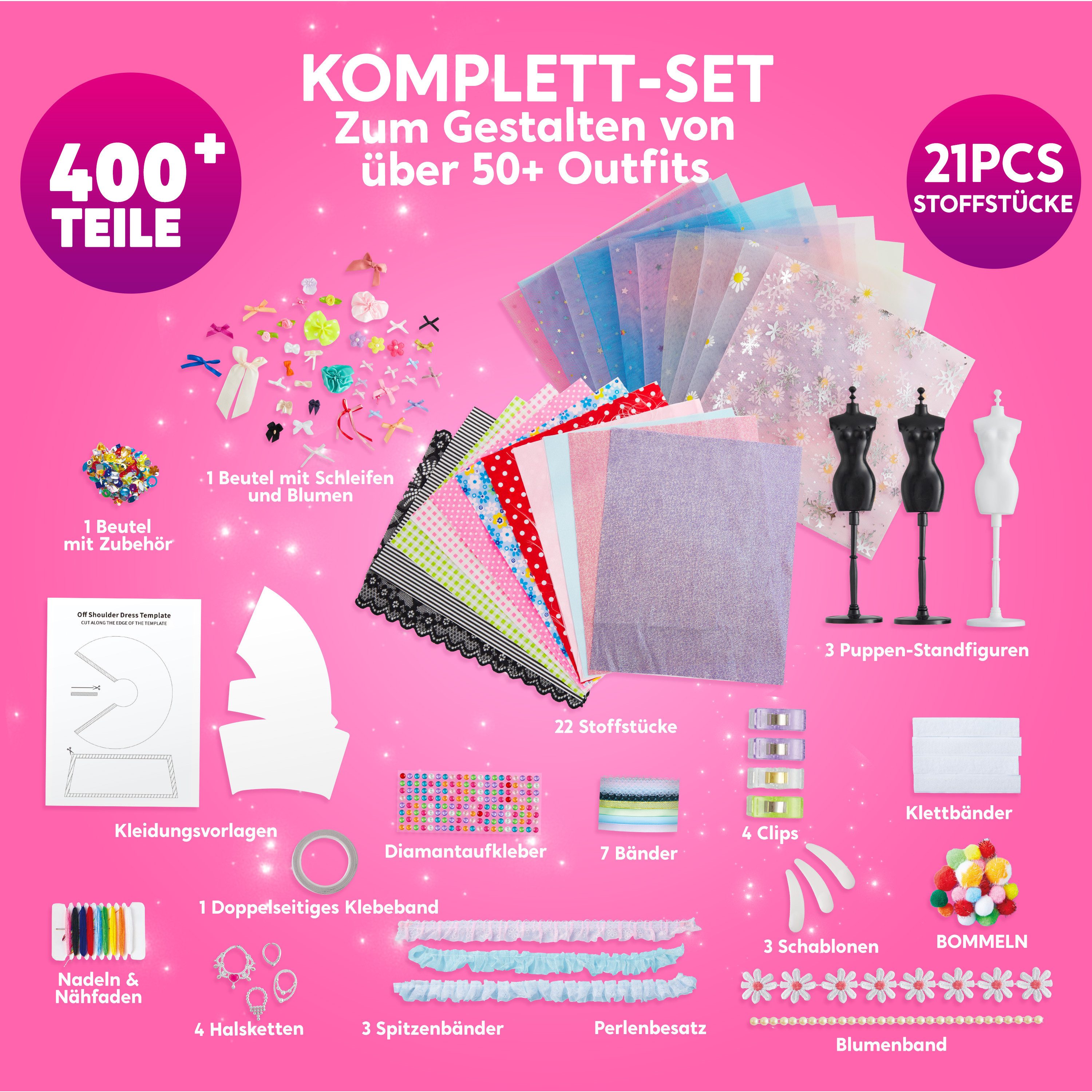 Klever Kits Modelleisenbahn-Set Klever Kits 400+ Stücke Modedesign Mädchen, (400-tlg)