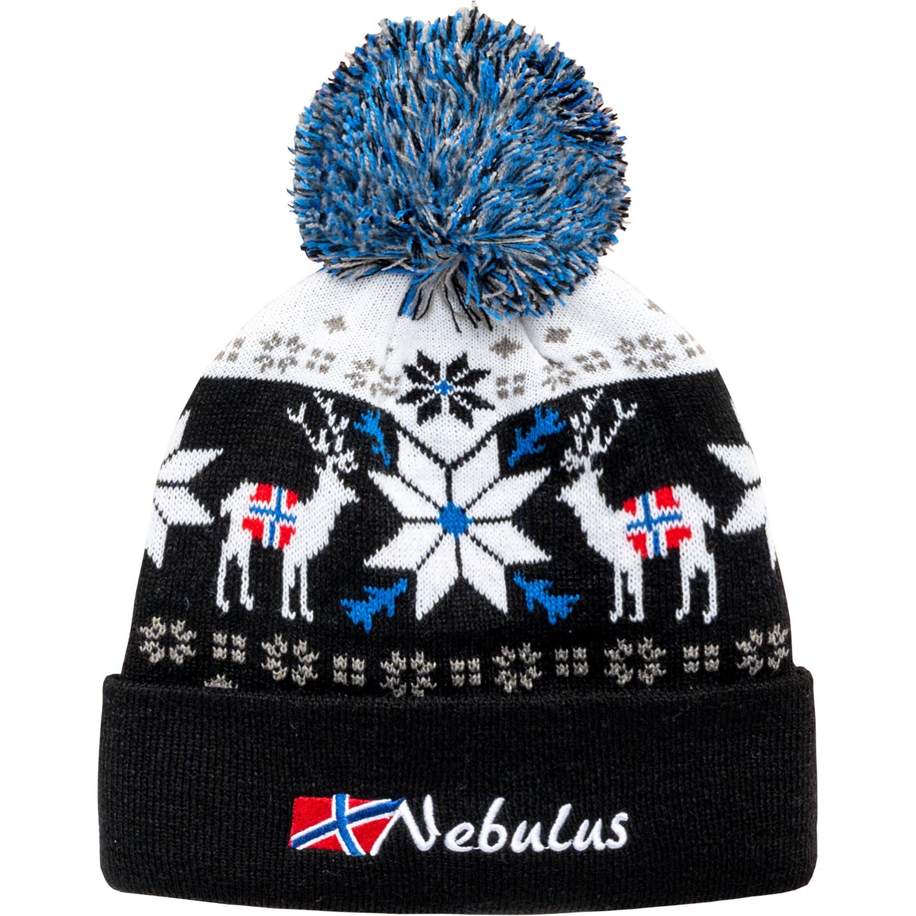 Nebulus Mütze & Schal INVERNO, P5971 - Unisex, schwarz-weiß, Onesize