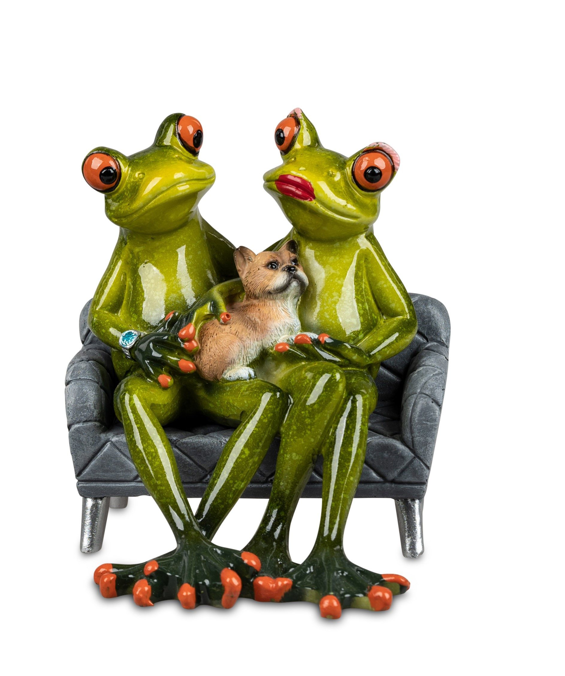 formano Dekofigur Froschhausen, Farbe: Grün, Motiv: Froschpaar günstig online kaufen