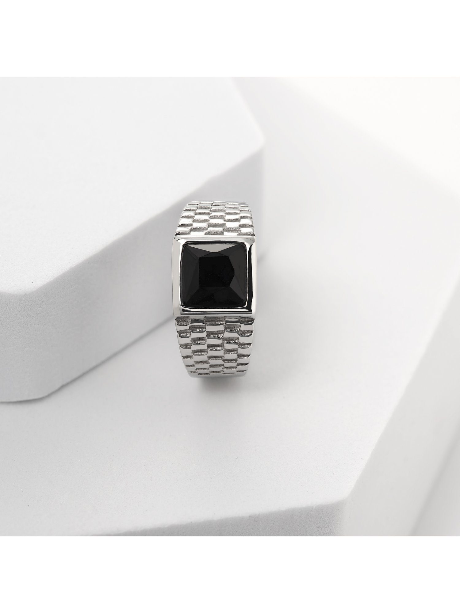 FAVS Fingerring FAVS Herren-Herrenring Edelstahl 1 Onyx, Onyx, synthetisch günstig online kaufen