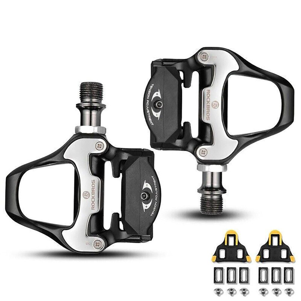 ROCKBROS Klickpedale Rennradpedale Systempedale Fahrradpedale (Spar-Set, 1-tlg., 496 g einstellbar)
