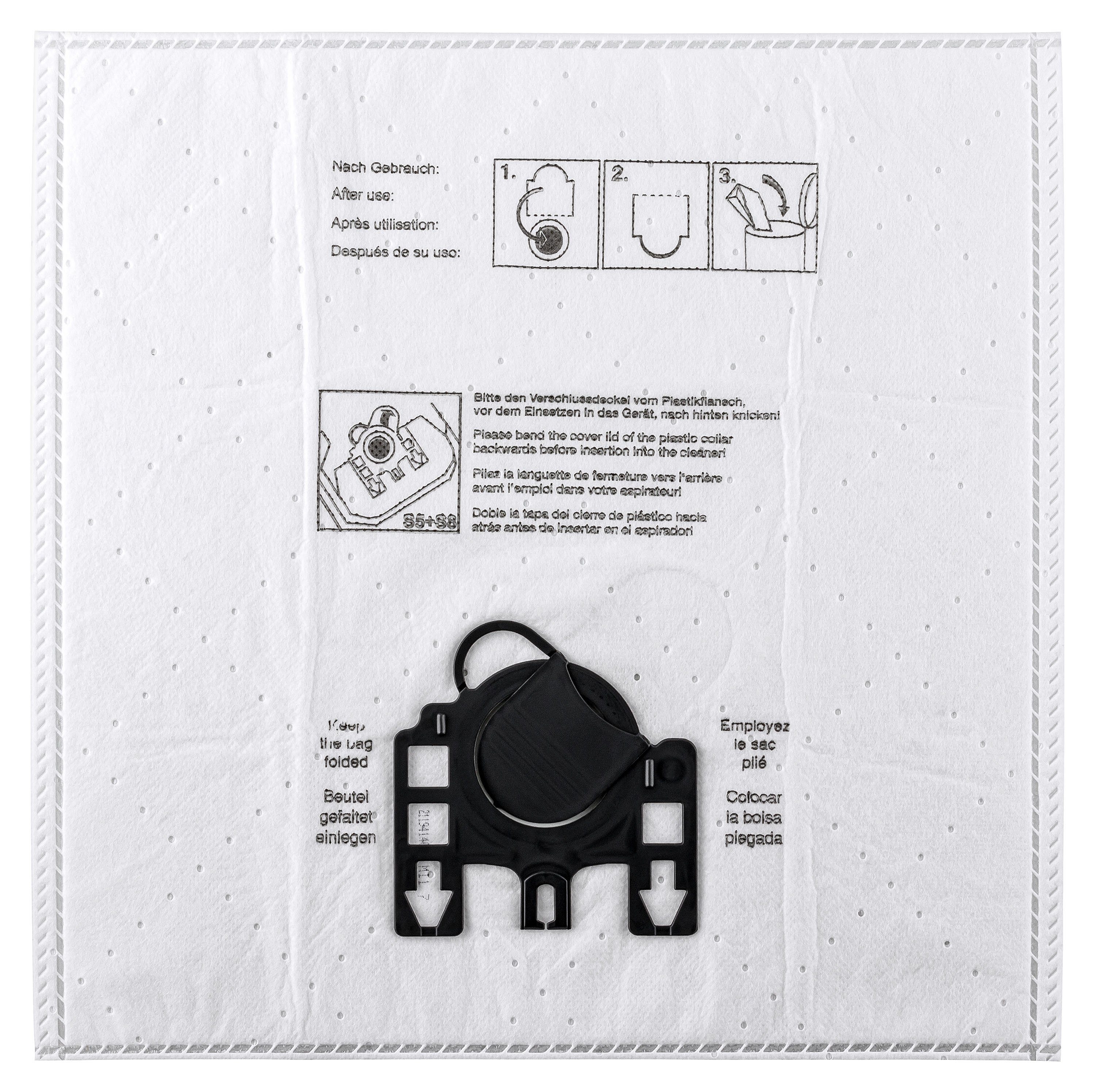 Etana Staubsaugerbeutel Miele Electronic Electronic 4100, für 4100, Miele passend Hygiene-Klapp-Verschluss mit