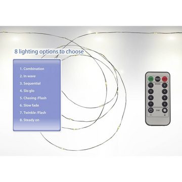 Sygonix Lichterkette LED Tropfenlichterkette 100, variabel einstellbar, Timer