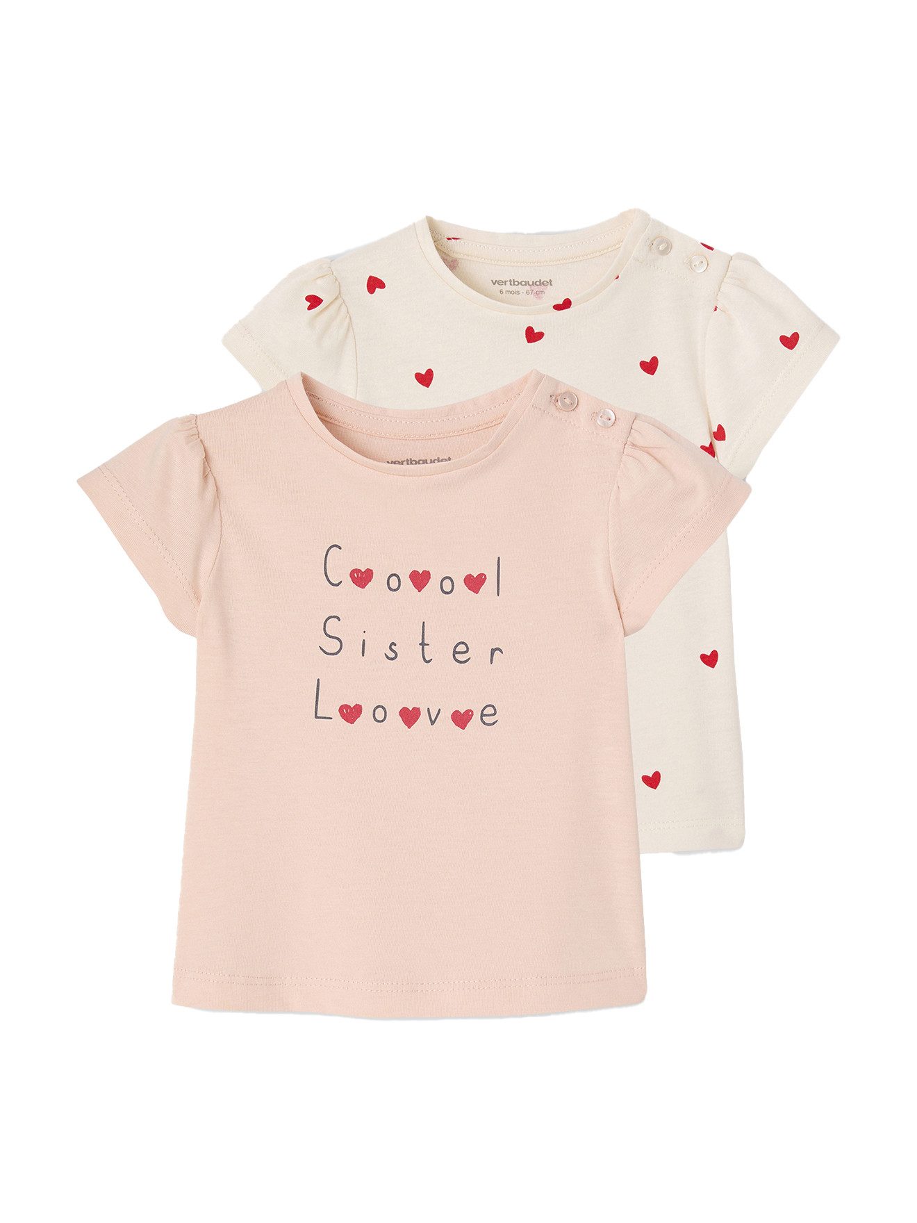 T-Shirt 2er-Pack Baby T-Shirts BASIC bedruckt