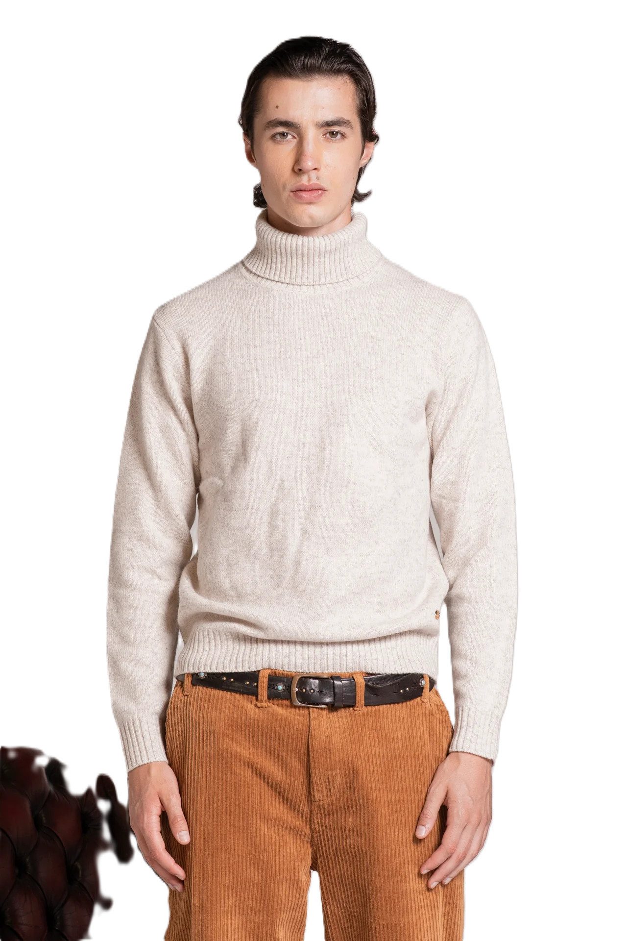 IMPURE Rollkragenpullover JOHN TURTLE NECK IN MOULINE