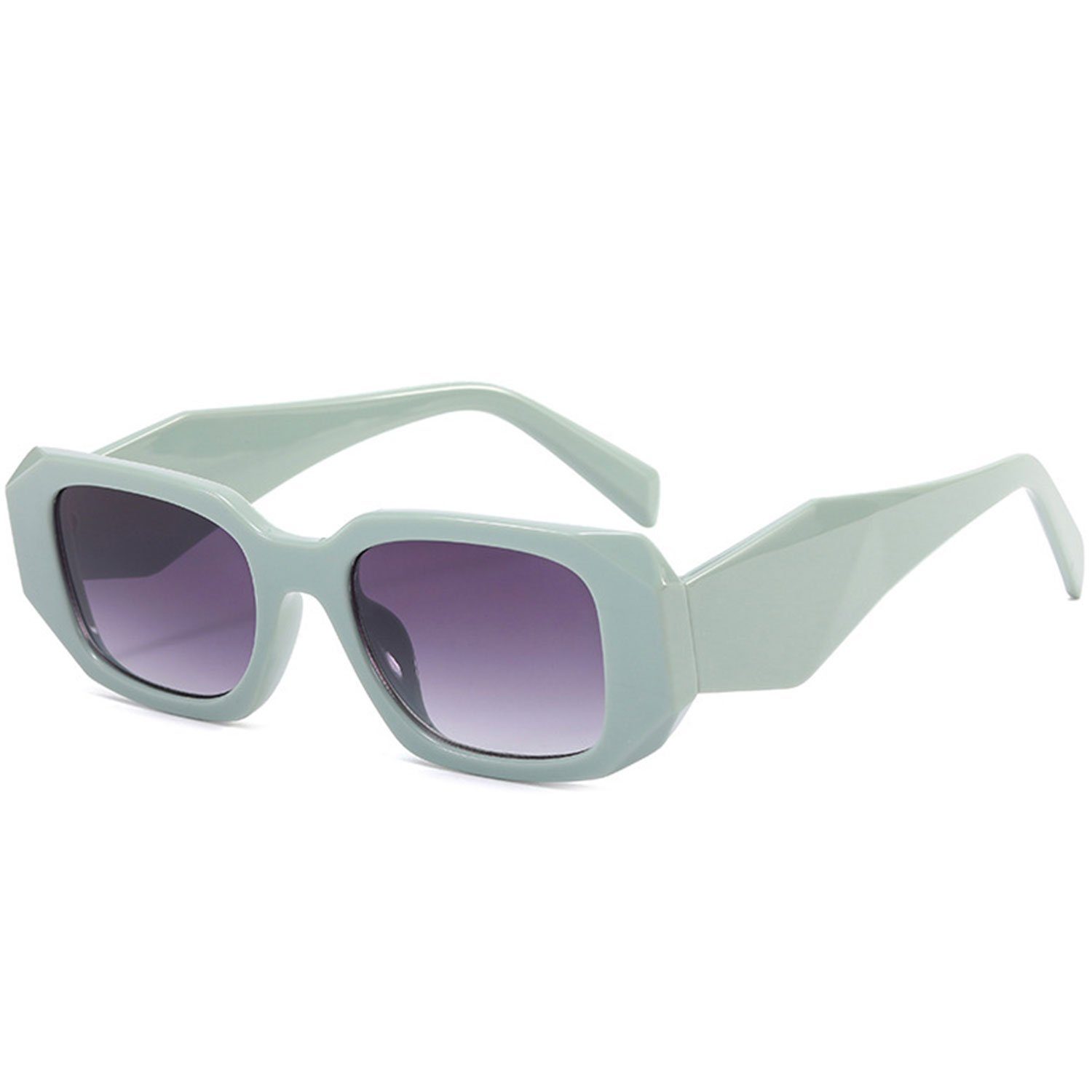 MAGICSHE Sonnenbrille Sonnenbrille Rechteckige Mode Retro Sonnenbrillen beständige Grüner Kasten und Herren für Damen UV