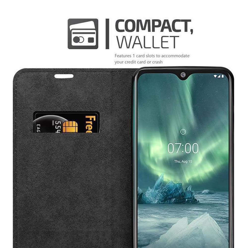 Cadorabo Handyhülle für Nokia 7.2 Hülle Nokia 7.2, Hülle Schutzhülle mit Standfunktion, Magnetverschluss und Kartenfach