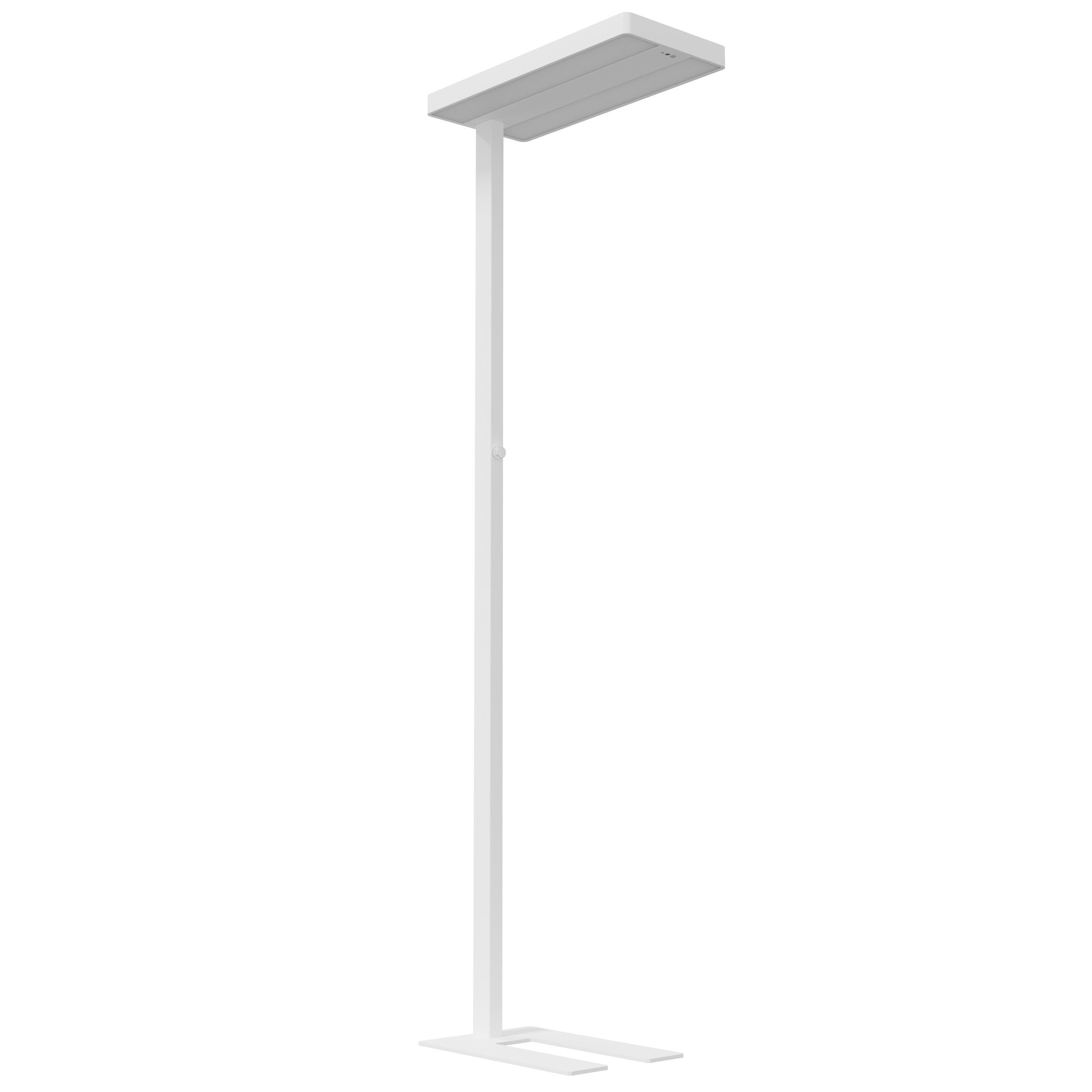 Oktaplex lighting LED Stehlampe Lyse Aluminium Stehlampe dimmbar mit Sensor, Bewegungsmelder; 2-flammig, inklusive Leuchtmittel, warmweiß, 4000K Stehleuchte Büro 80W 10400lm