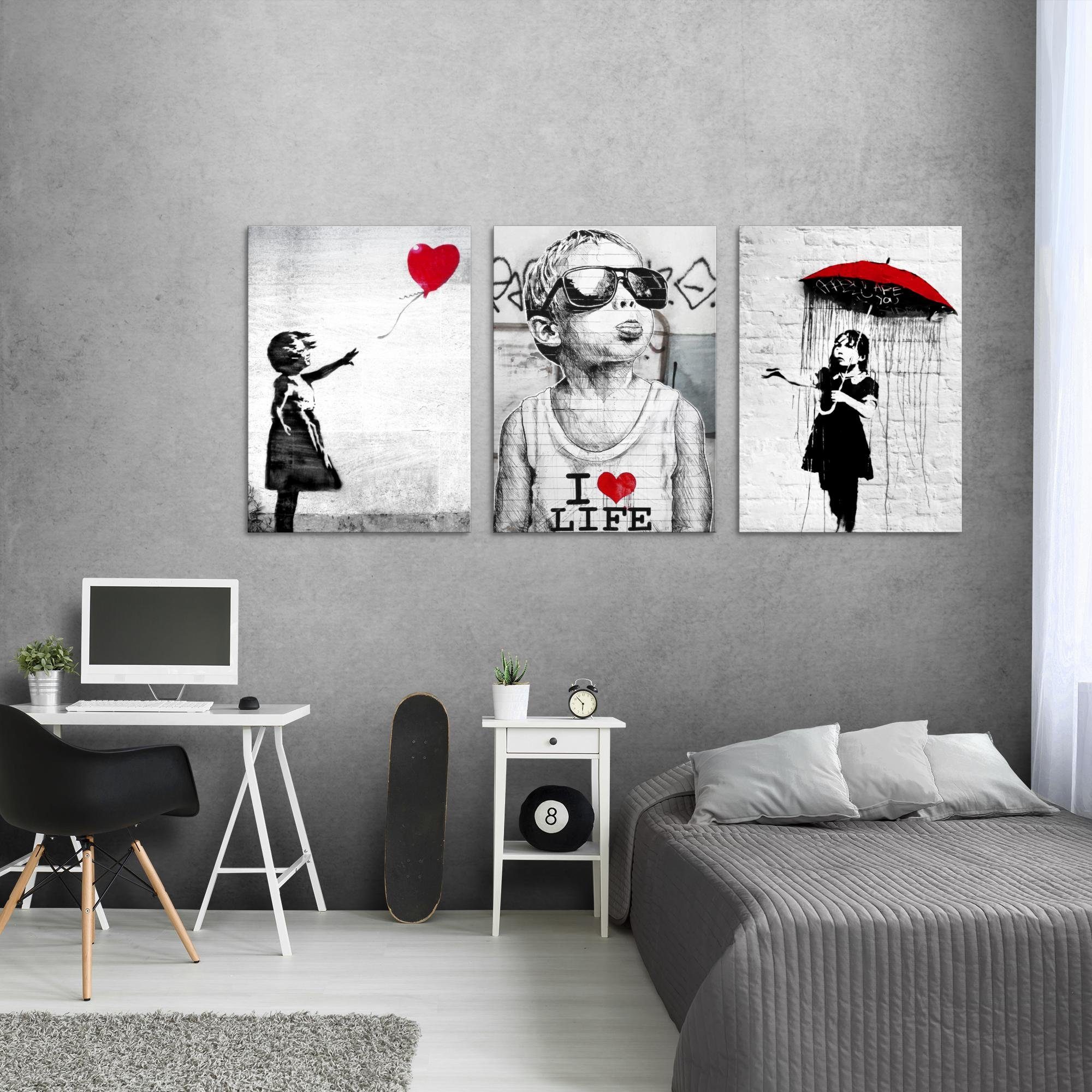 made in Novart Banksy Wandbilder - Bild 3 Wohnzimmer Collage Set Germany Bild Bilder Kinder, Deko,