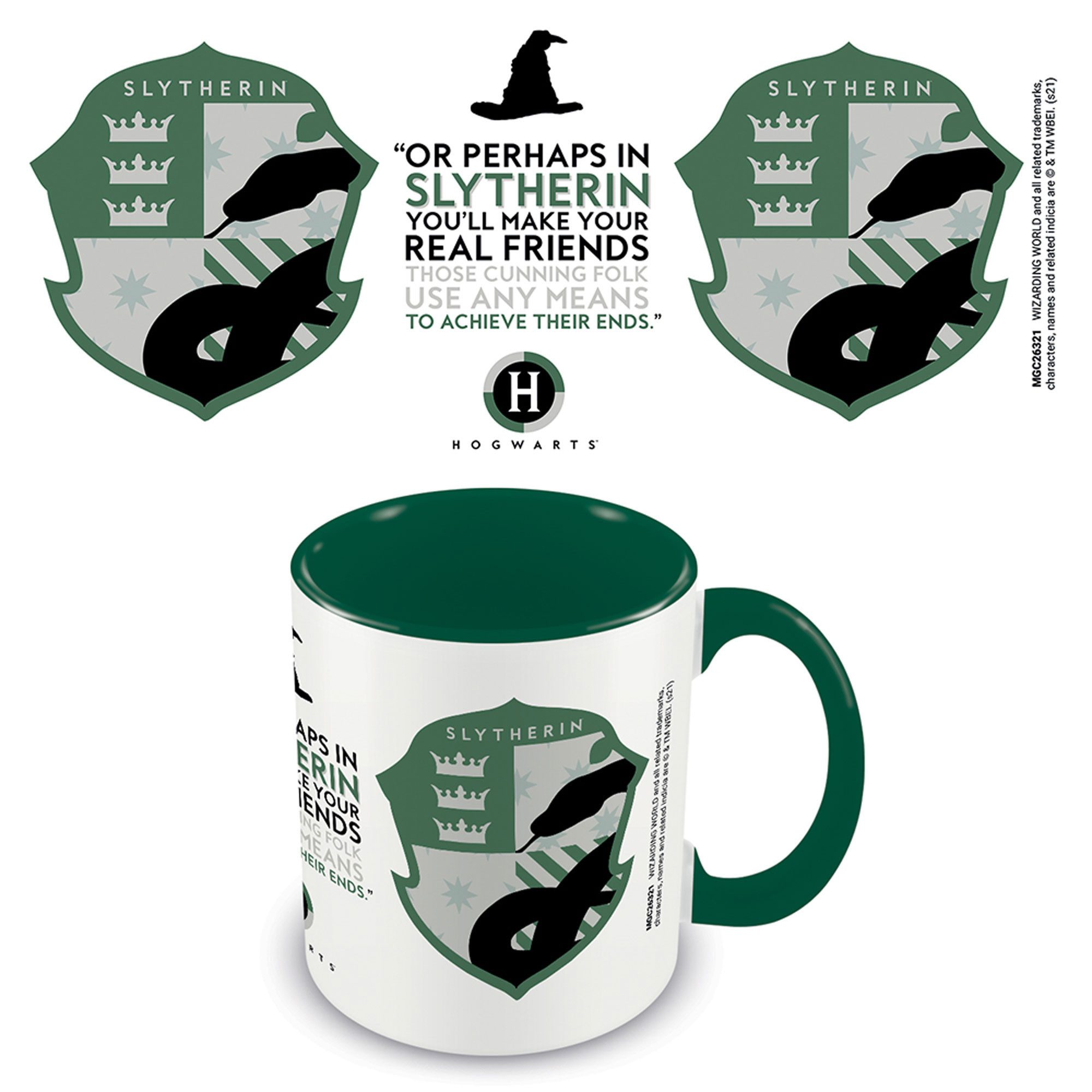 Tasse Harry Potter - Lizenz Tassen 3D - Slytherin - Green