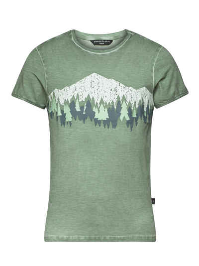 Chillaz T-Shirt Woods And Mountains green washed