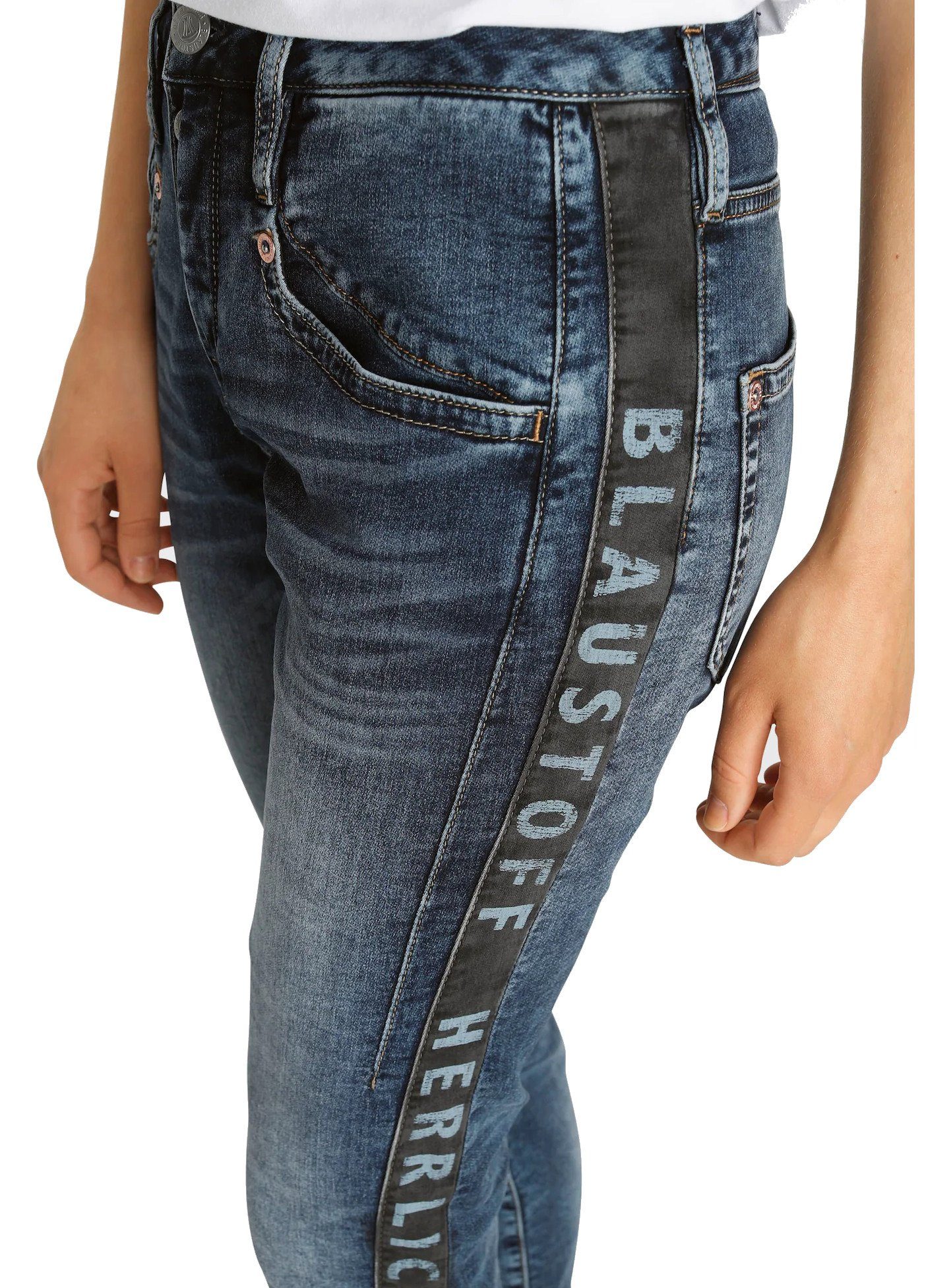 Herrlicher Stretch-Jeans Shyra Stripe Jogg 5-Pocket-Style günstig online kaufen