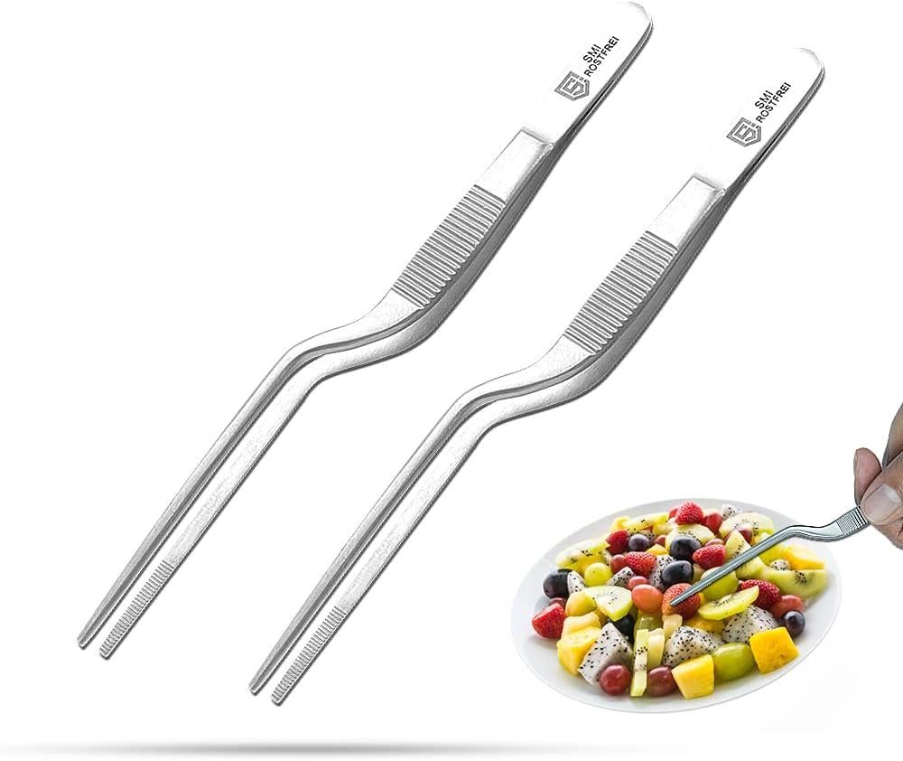 SMI Kochpinzette Pinzette Küchenpinzette Set 16 cm Kochpinzette Essenszange 2 Stück