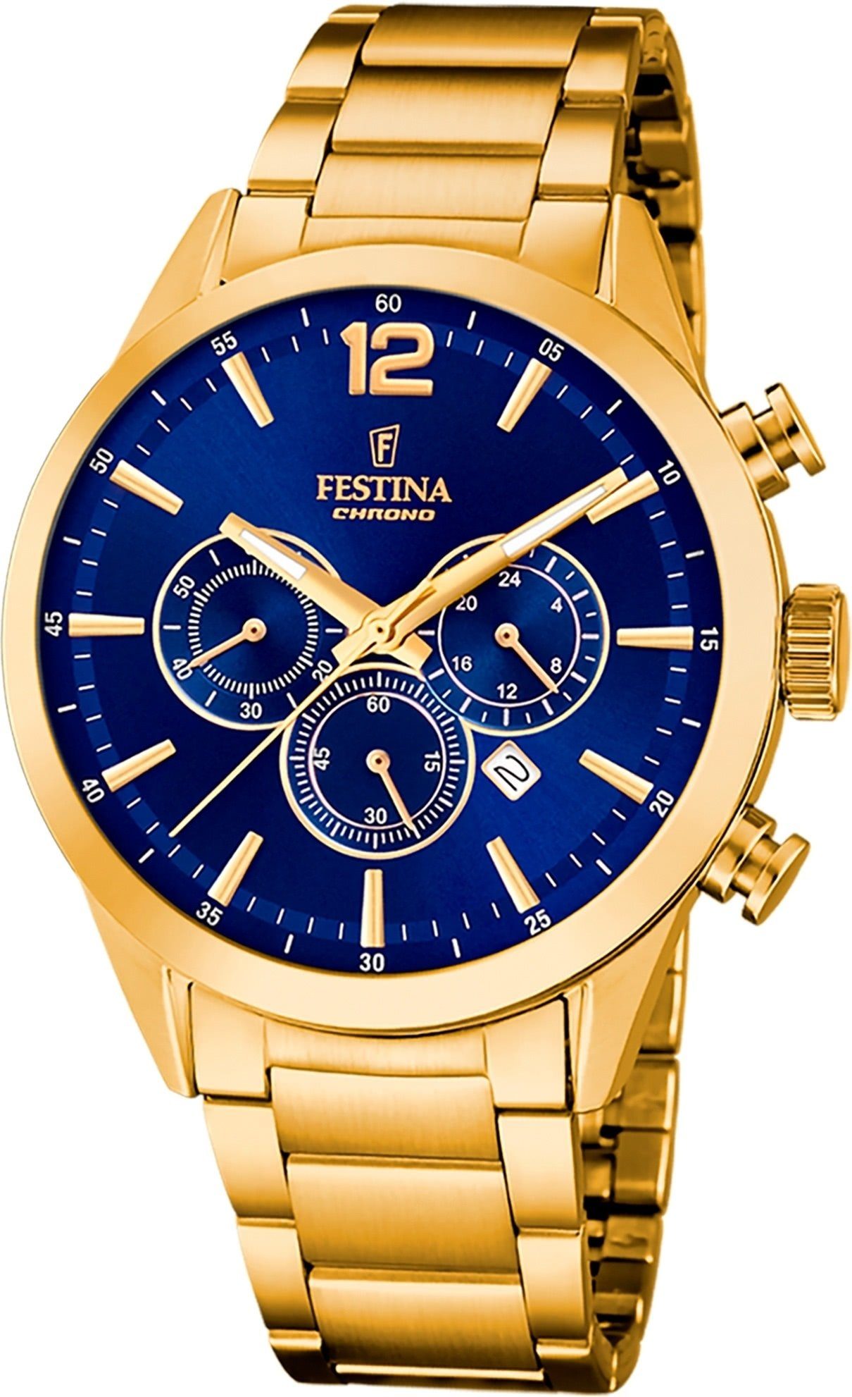 Quarzuhr Festina Herrenuhr Timeless Chronograph