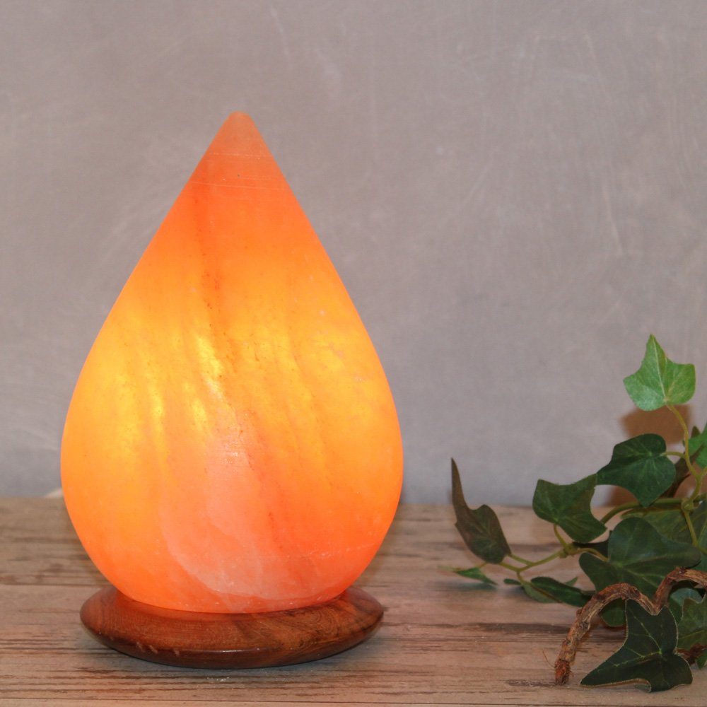 HIMALAYA SALT Unikat, - Leuchtmittel Warmweiß, jeder ein DREAMS aus wechselbar, cm ca.20 Handgefertigt Drop, H: Stein Salzkristall Salzkristall-Tischlampe