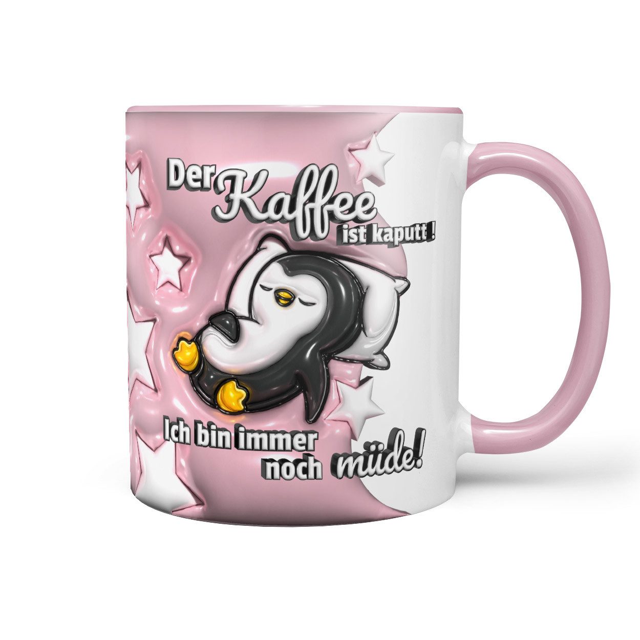 Sunnywall Tasse Kaffee Kaputt - Büro Geschenk Kollegin - niedlicher Pinguin, Keramik, inkl. Geschenkkarte