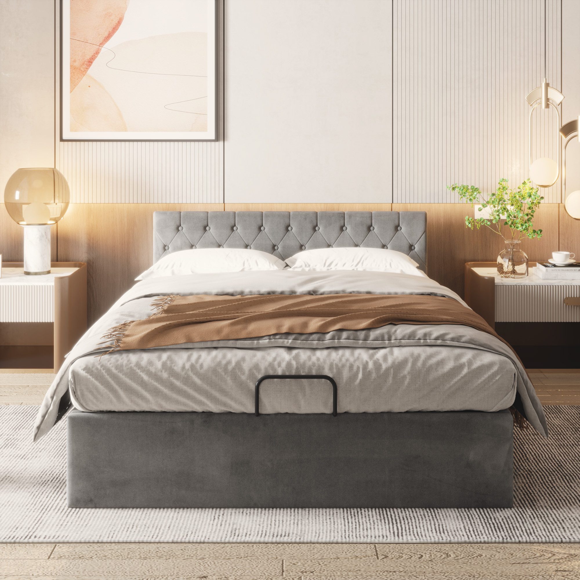 BlingBin Polsterbett Doppelbett, Stauraumbett, Jugendbett (1er günstig online kaufen
