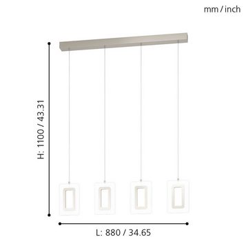 EGLO LED-Hängeleuchte Enaluri, Leuchtmittel inklusive, Hängelampe, Hängeleuchte Esstischlampe, Wohnzimmerlampe hängend