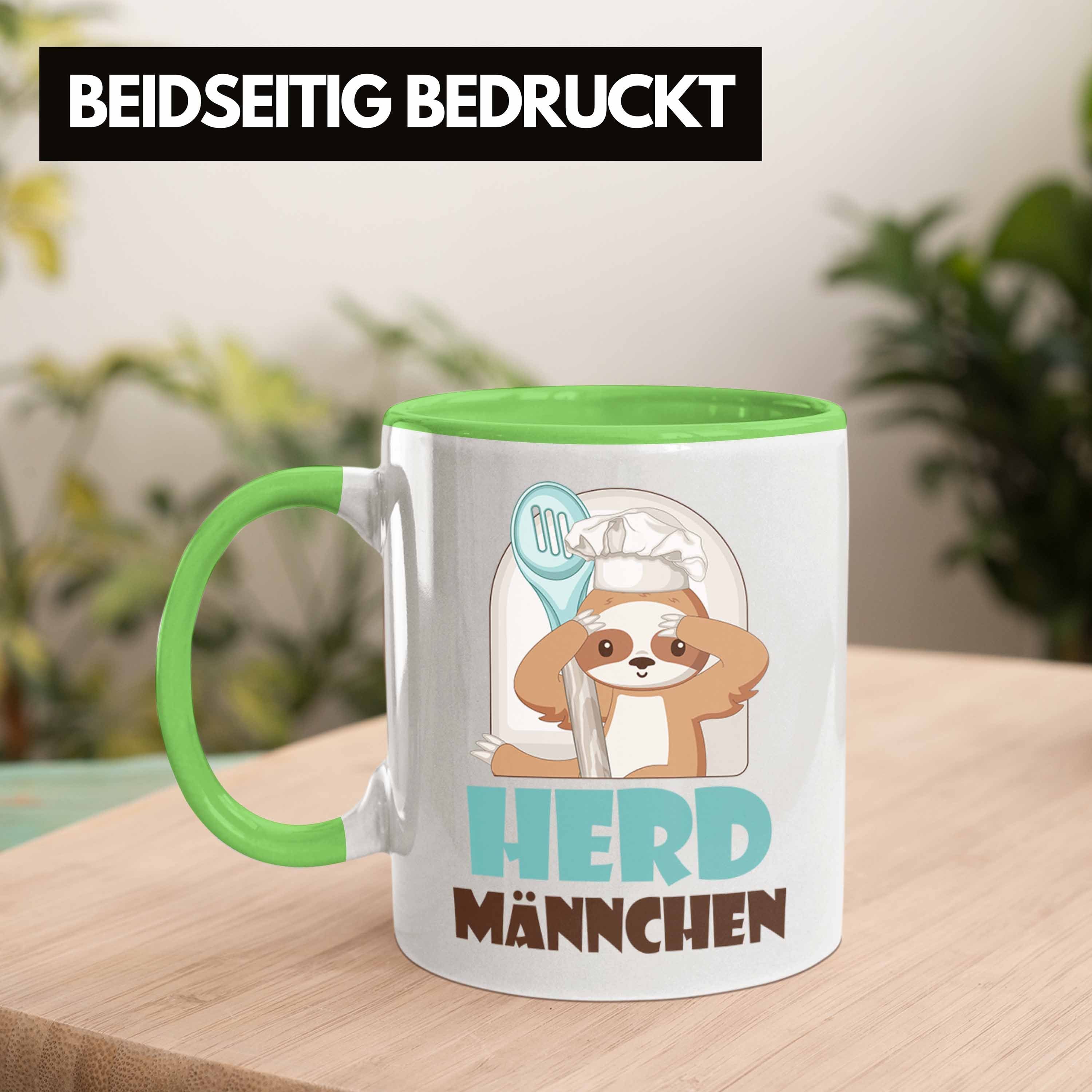Koch für Trendation Tasse Geschenk Herd-Männchen Grün Tasse - Köche Trendation Geschenkiee