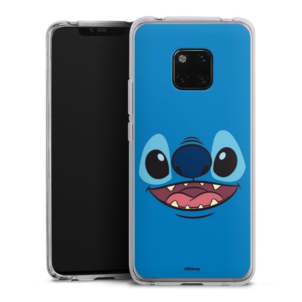 DeinDesign Handyhülle Lilo & Stitch Disney Offizielles Lizenzprodukt Stitch Closeup, Huawei Mate 20 Pro Silikon Hülle Bumper Case Handy Schutzhülle
