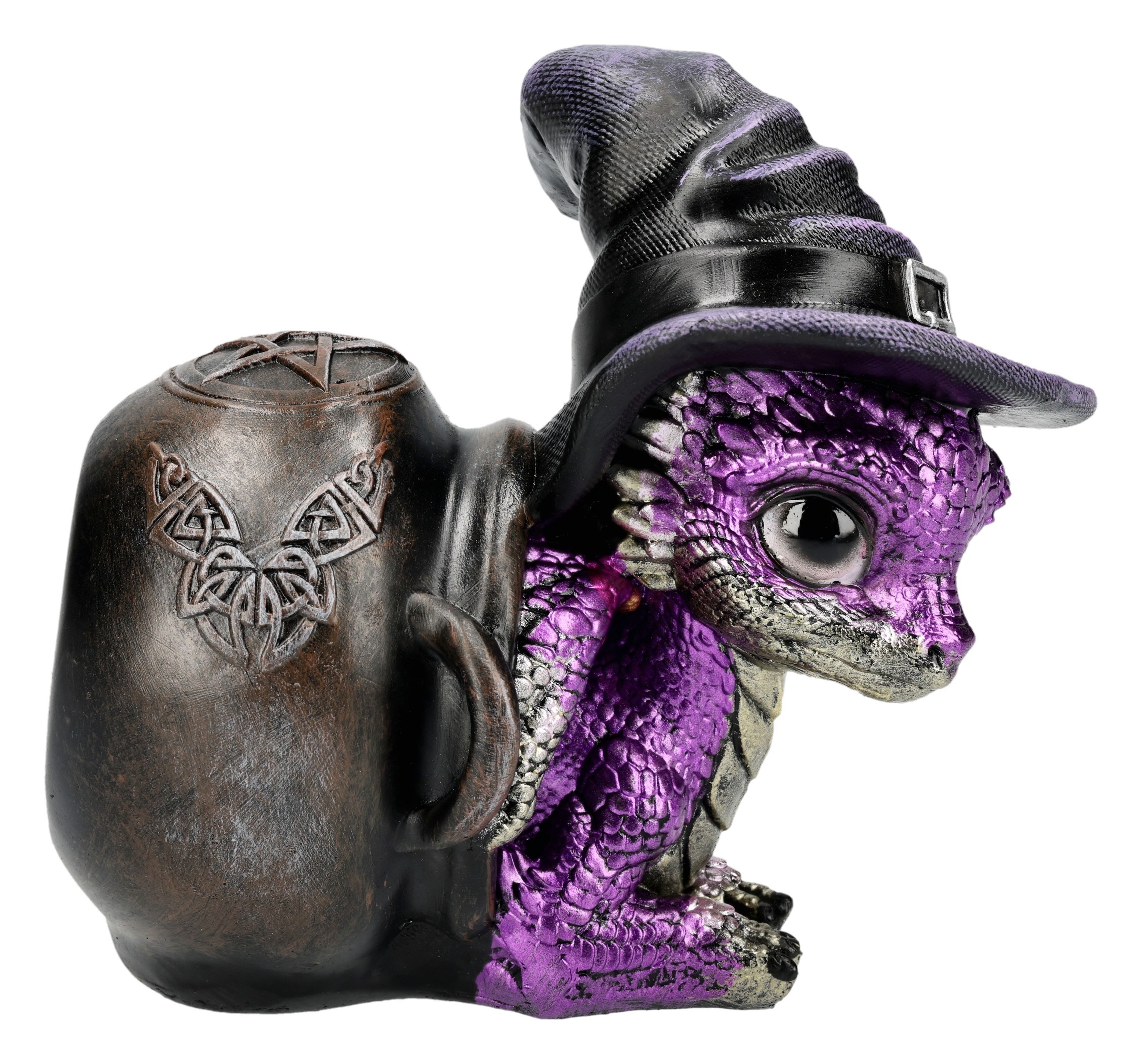 Figuren Shop GmbH Fantasy-Figur Lila Drachenfigur – Hexenzauber Fantasy Statue Sammlerfigur 10 cm