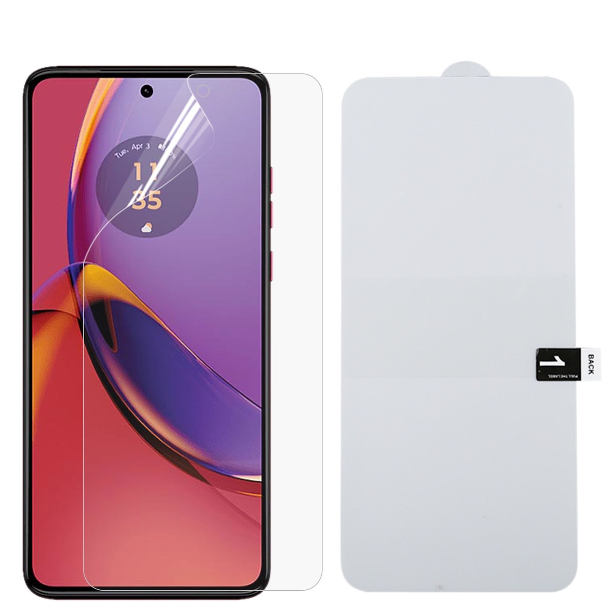 Wigento Displayschutzfolie Hydrogel für Motorola Moto G47 5G Full Cover Screen Schutz Kratzfest für Motorola Moto G47 5G, Hydrogel, Full Screen, selbstheilend