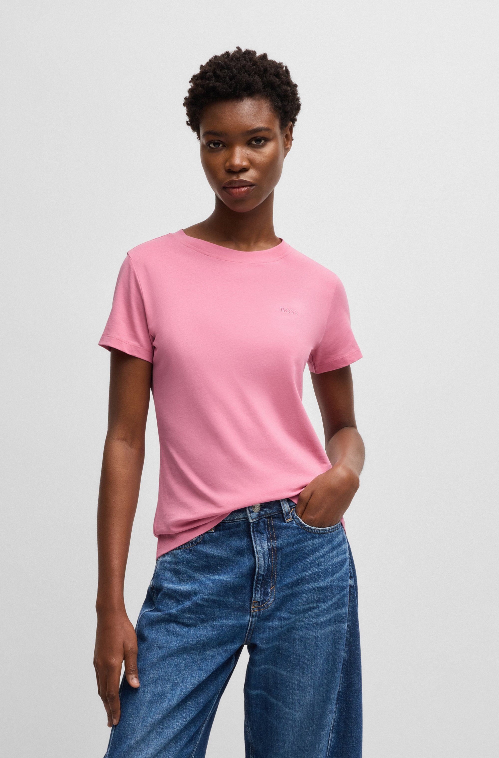 BOSS ORANGE T-Shirt Esogo Premium Damenmode mit Logo günstig online kaufen