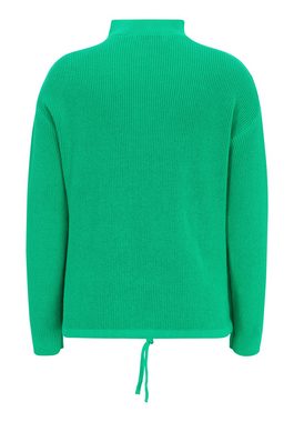 Cartoon Strickpullover mit Stehkragen (1-tlg) Reißverschluss