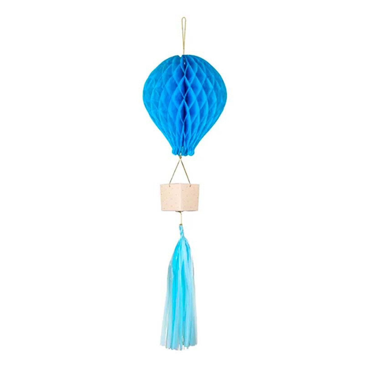 partydeco Wabenball Wabenball Heißluftballon Blau