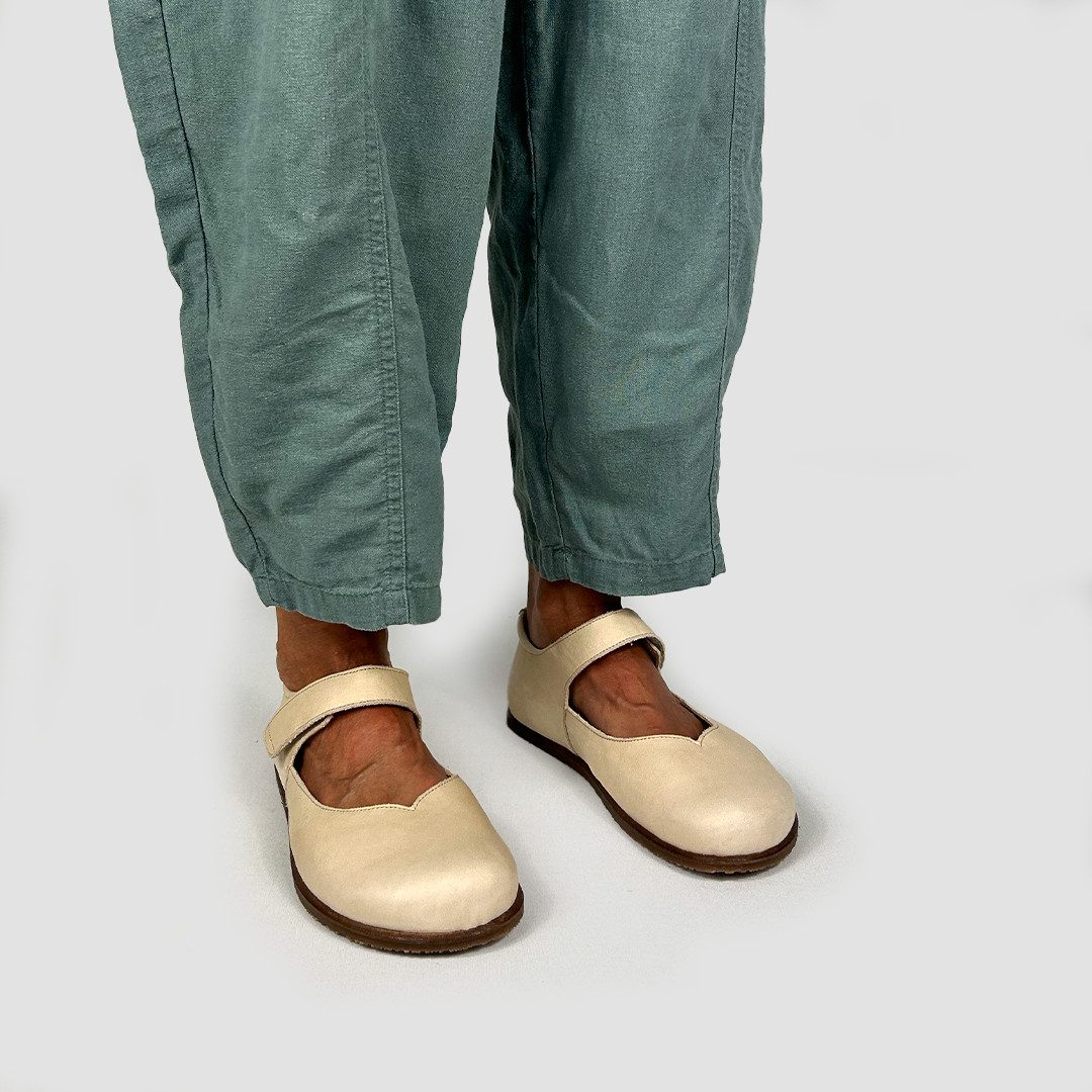 POLOLO Alma & Alina, bequemer Damen Barfußschuh aus pflanzlich gegerbtem Leder