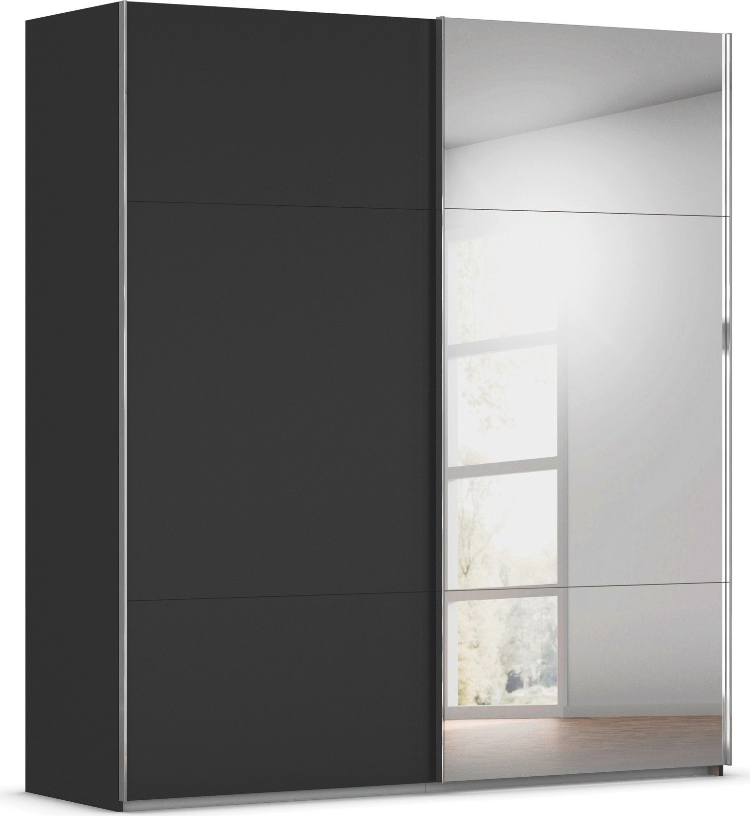 rauch Schwebetürenschrank Kleiderschrank Schrank Garderobe Schlafzimmerschrank CONTIDO (3 verschiedene Ausstattungen BASIC/CLASSIC/PREMIUM (inkl. SOFT-CLOSE) aus hochwertigem Material in 6 Breiten 2 Griff-Farben MADE IN GERMANY