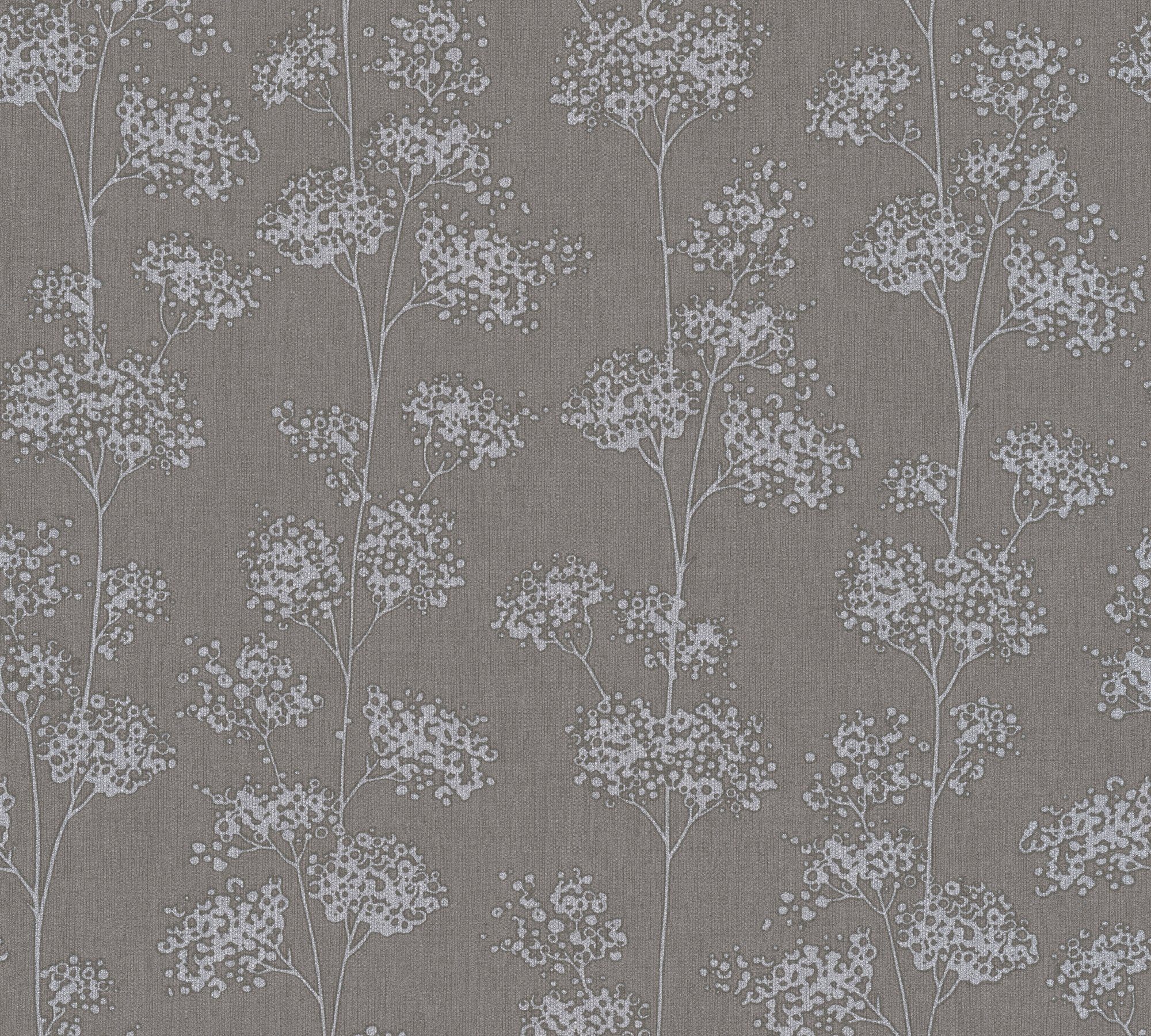 A.S. Création Vliestapete Premium Wall, botanisch, floral, Modern Tapete Floral braun/metallic