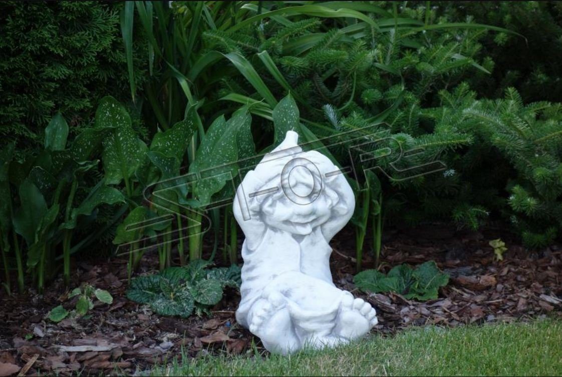 JVmoebel Skulptur Statue Figur Verrückter Junge Garten Dekoration Skulptur Figuren