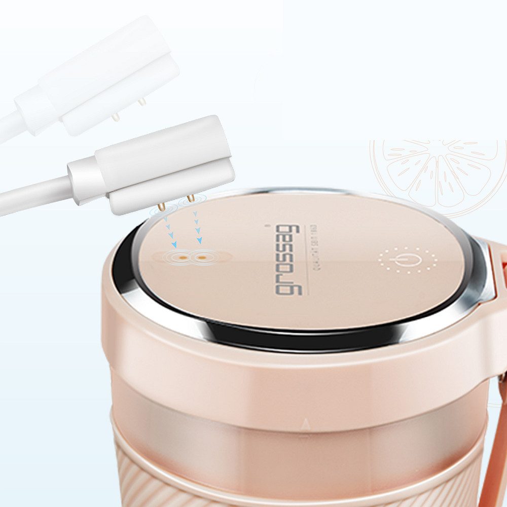 grossag Akku-Smoothie-Maker Akku Smoothie Mixer to-go, 300ml, Hellblau, MX 10.08 (1380)