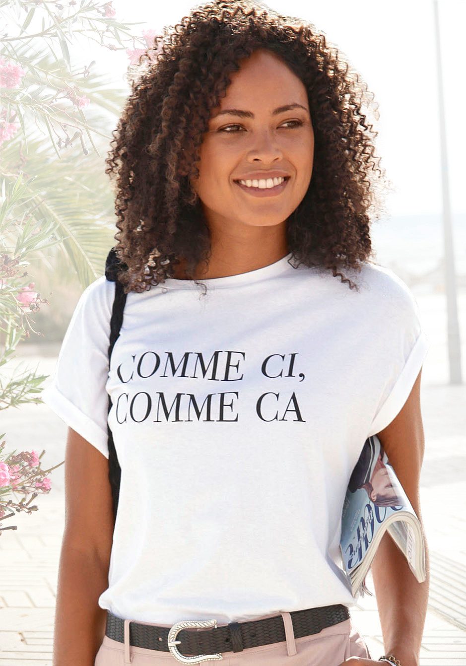 Buffalo T-Shirt mit Print, Kurzarmshirt aus Baumwolle, lockere Passform